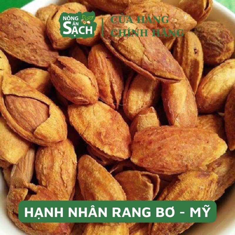 500G Hạt Hạnh Nhân Rang Bơ 100  Nhập Khẩu Mỹ