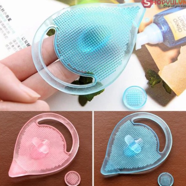 [HCM]Miếng rửa mặt massage trị mụn đầu đen silicon