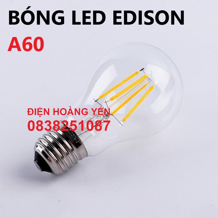 Bóng Đèn Led EDISON A60 4W Ánh Sáng Vàng 2700k