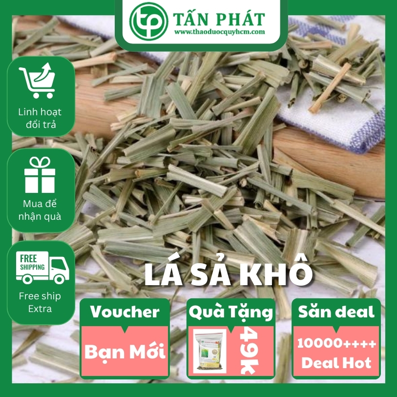 [Túi lớn loại 1kg] Lá sả sấy khô - Hàng khô chuyên dùng để xông nhà, nấu nước gội đầu
