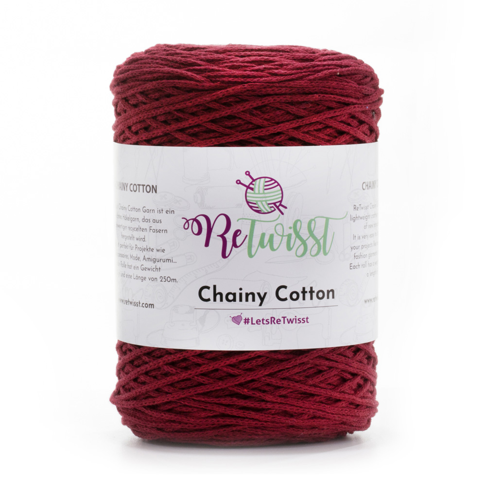 Cuộn len sợi dệt cotton tái chế Retwisst Recycled Chainy Cotton 250gr