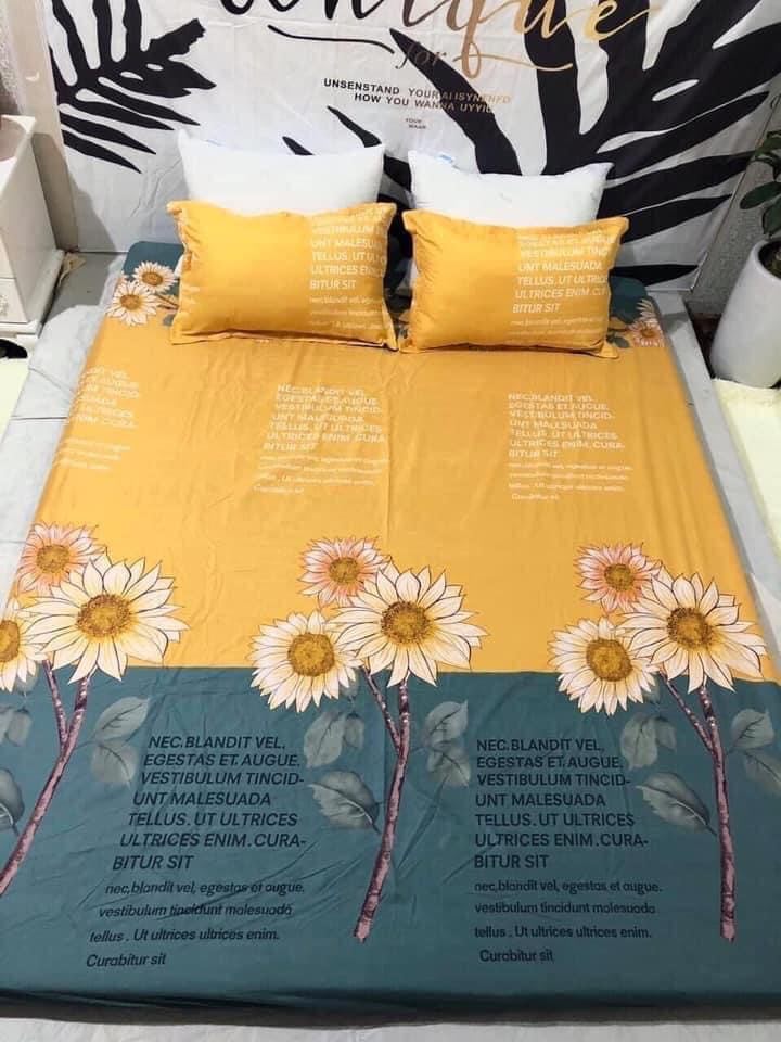 Ga trải giường cotton poly thoáng mát cao cấp
