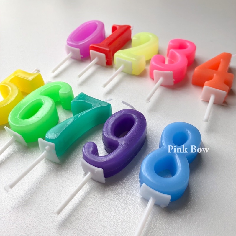 Nến sinh nhật số từ 0 đến 9 đủ màu
