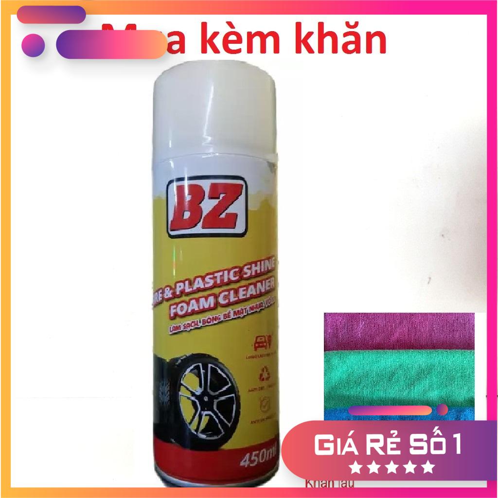 [Bách hóa 1 không 2] Chai BZ Xịt Dưỡng Lốp, Phục Hồi Nhựa nhám 450ml chọn phân loại SP, Chai bảo vệ nhựa đen BZ và lốp xe khỏi tác nhân thời tiết