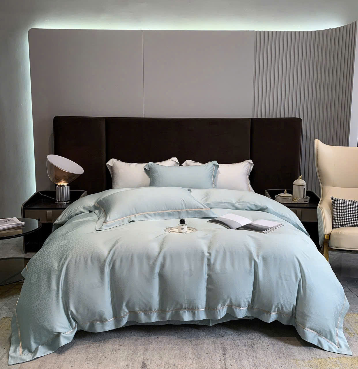 (❤XẢ K LỢI NHUẬN) SET CHĂN GA GỐI LỤA TENCEL DỆT 100S ĐẲNG CẤP HOÀNG GIA