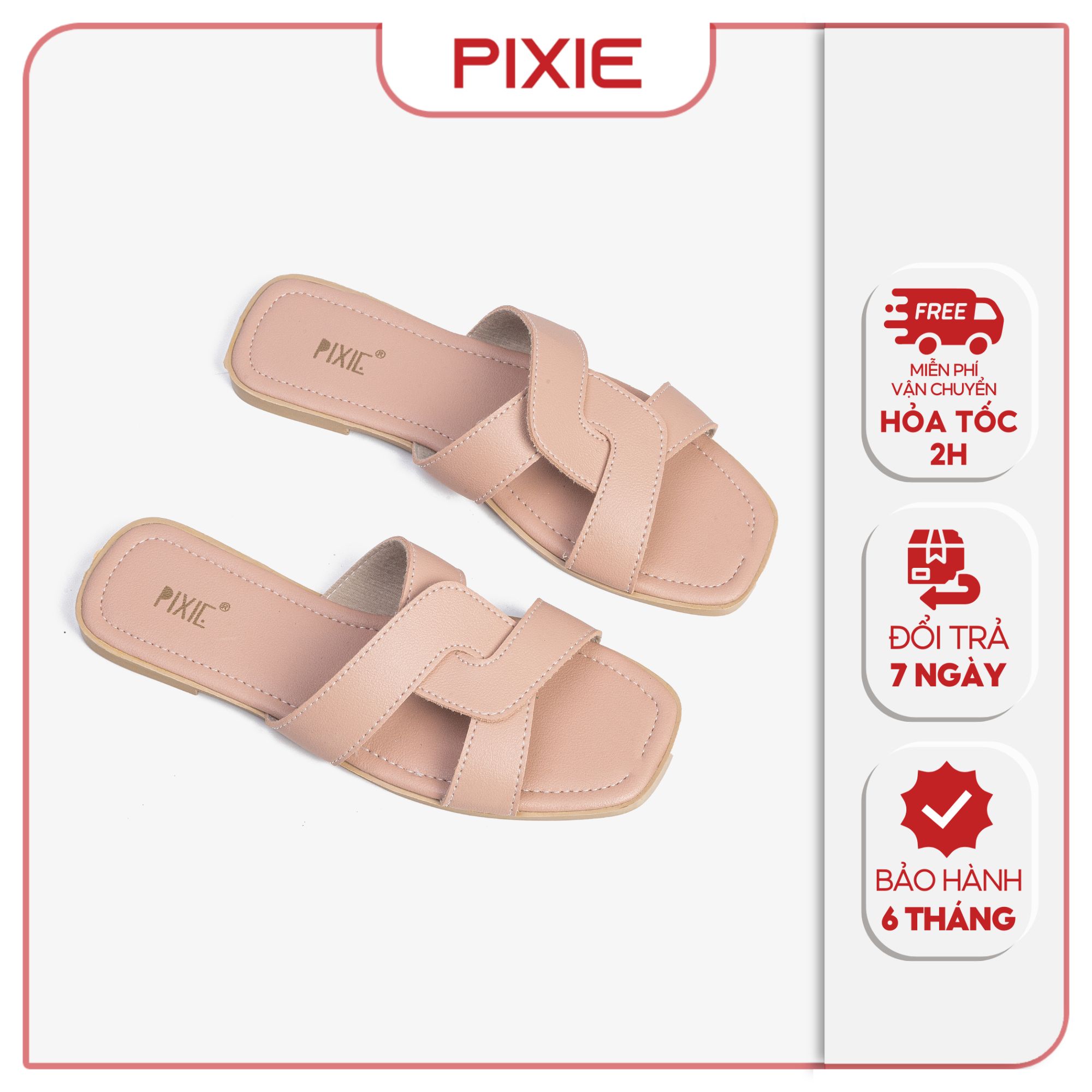 Dép Bệt Nữ Kiểu Quai Đan Chéo Pixie H105
