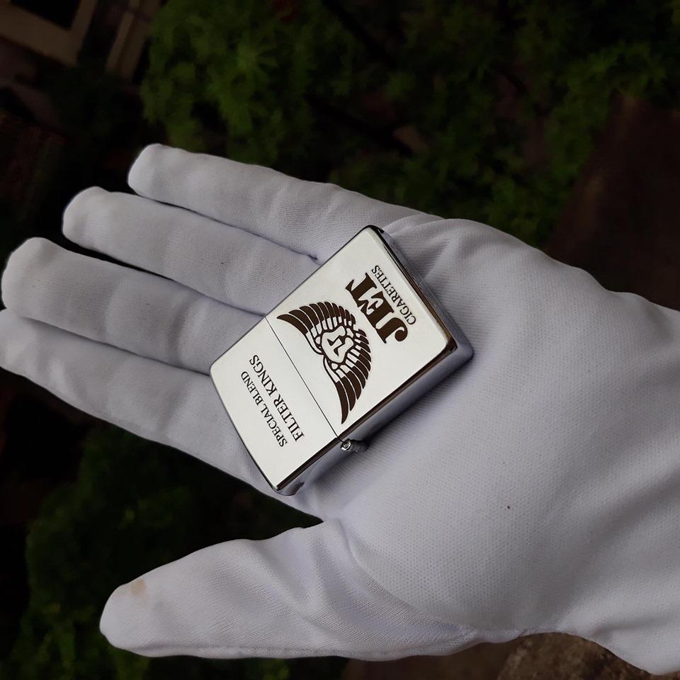 [HCM]Bật Lửa Zippo USA Khắc Logo Jet - Tặng Kèm Xăng Đá