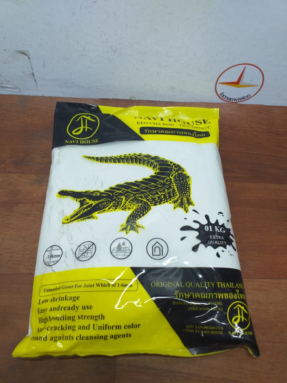 Keo chà ron gốc xi măng CÁ SẤU 1kg/bịch