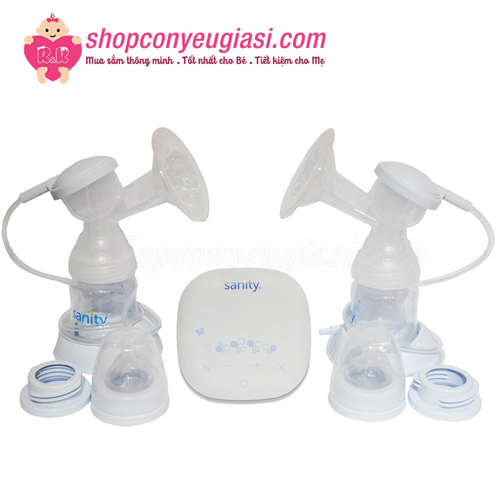 [HCM]Máy Hút Sữa Điện Đôi Sanity S6306.ENG - Thế Hệ Mới 2 Động Cơ