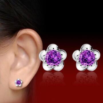 Đôi bông tai hoa đính cườm siêu đẹp L79