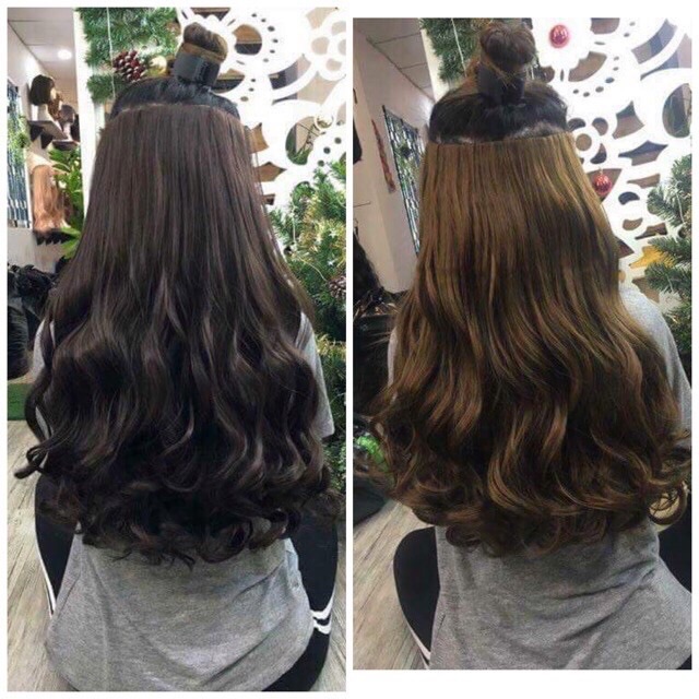 [Mã FAXANH1505 giảm 10K đơn 50K] Tóc giả nữ 🌸FREESHIP🌸 Tóc kẹp xoăn như tóc -V45
