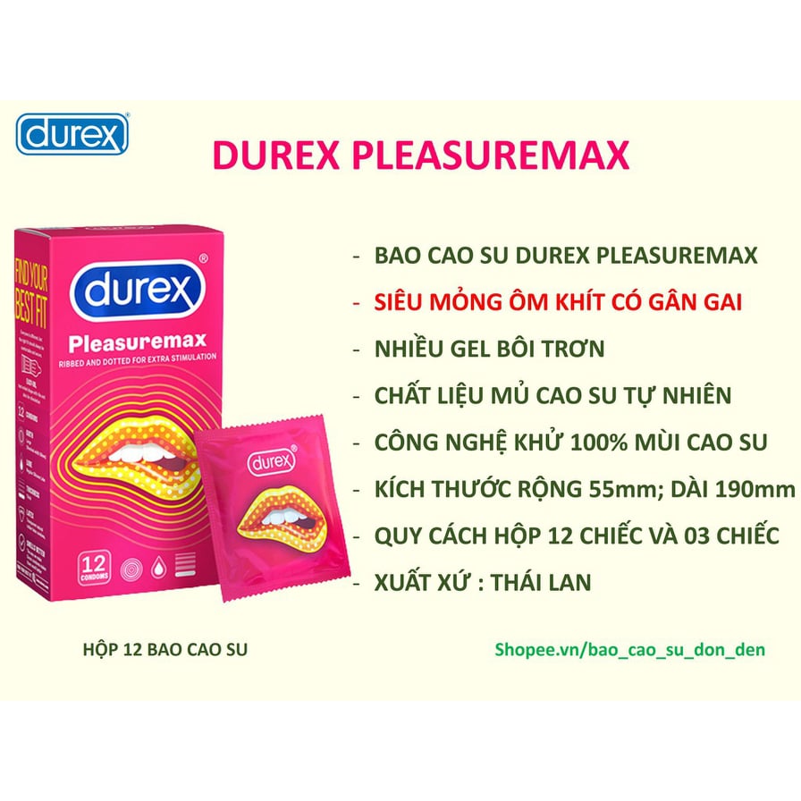 COMBO 5 HỘP 60 BCS DUREX