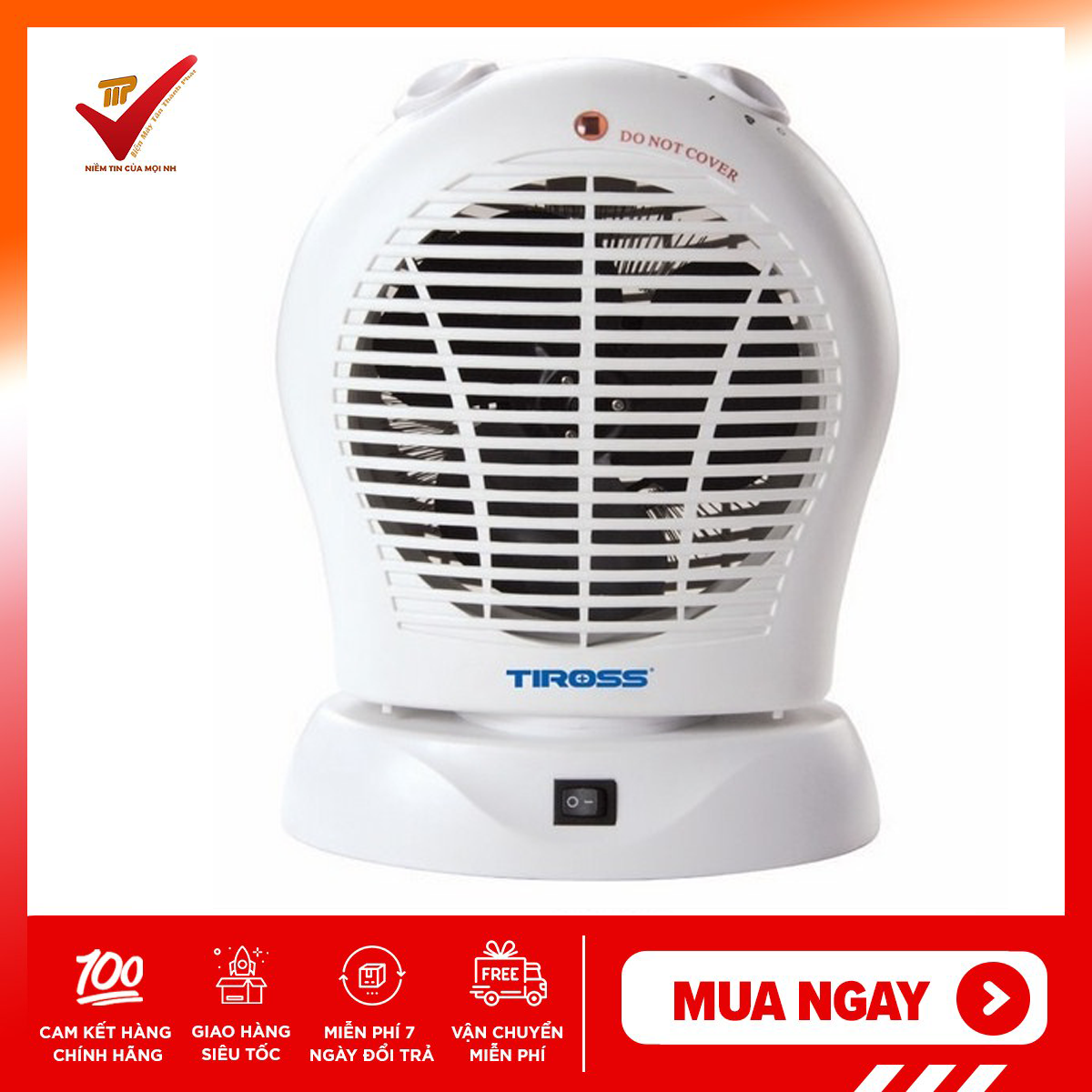 Quạt sưởi 2 chiều tiross TS944