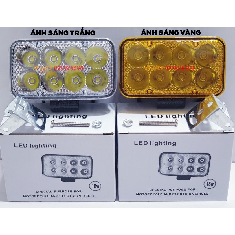 🌴 Đèn trợ sáng xe máy 8 mắt led lắp cho mọi loại xe 🌴