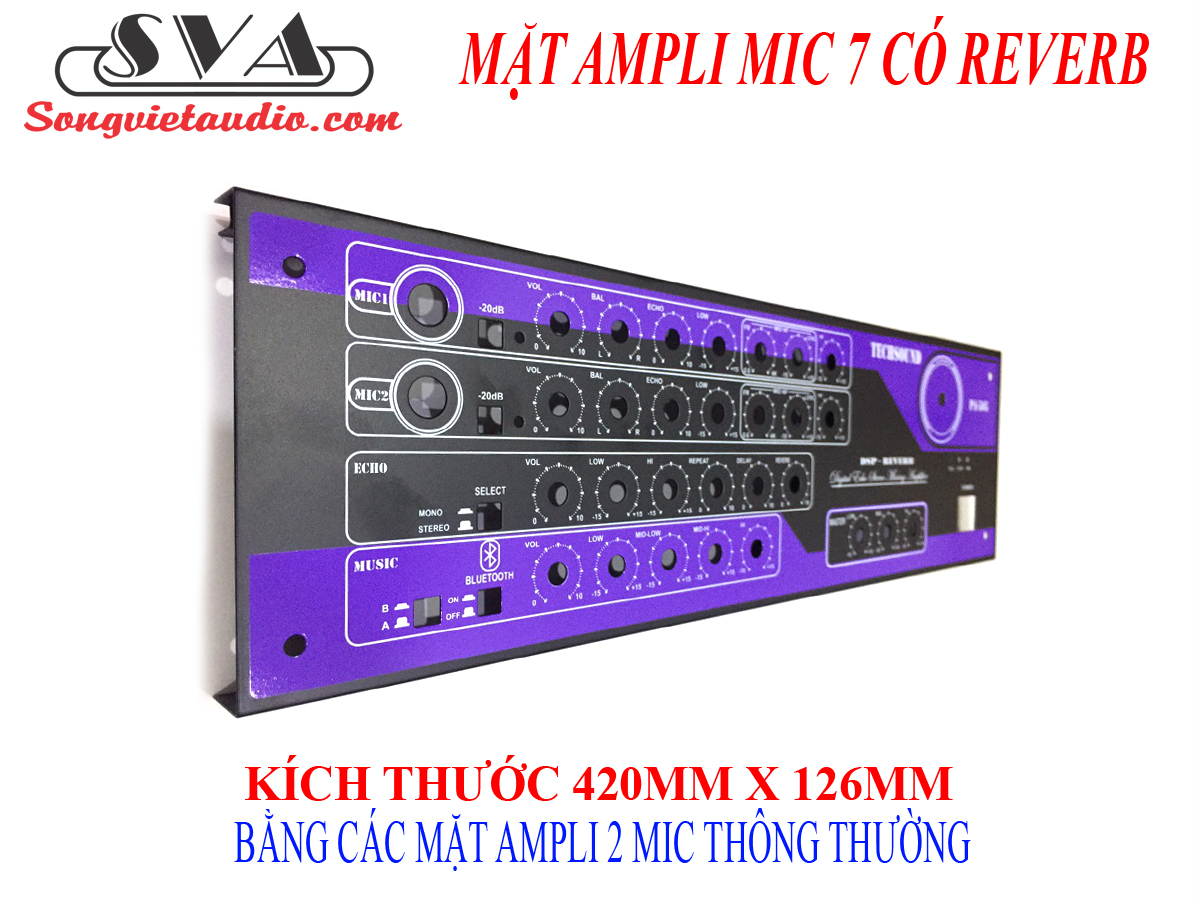 MẶT AMPLI MIC 7 VOLUME CÓ REVERB PA505