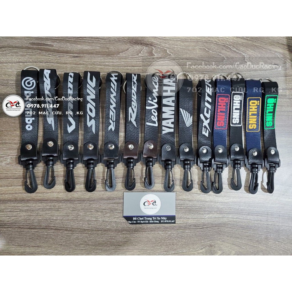 Móc khóa dây kiểu tên xe