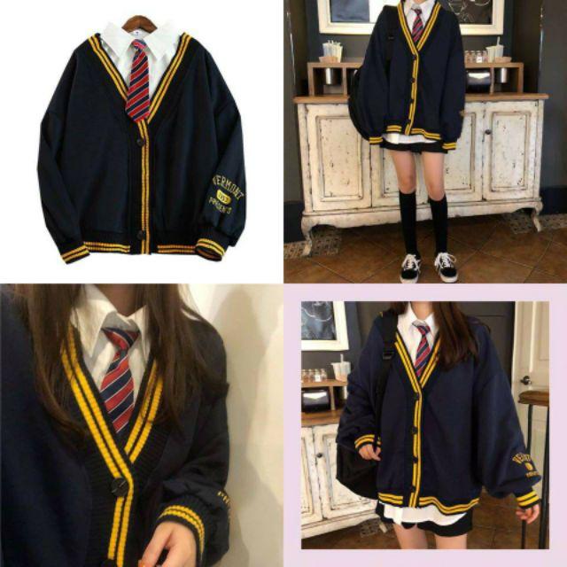 Áo cardigan viền vàng HSU0919