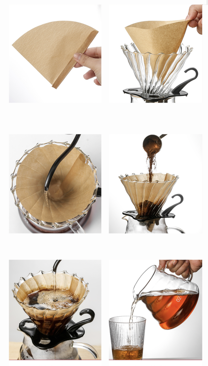 Bộ pha cà phê nhỏ giọt pour over, phễu v60, bình [600ml]