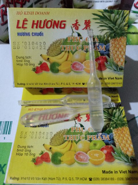 {HÔP 10 ỐNG }TINH DẦU CHUỐI LỆ HƯƠNG LOẠI 1