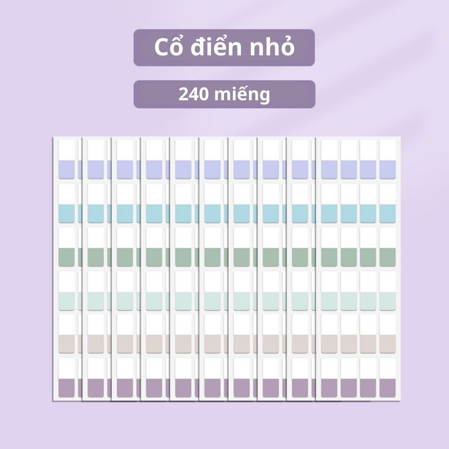 Miếng đánh dấu trang nhựa tiện lợi No34, đánh dấu basic