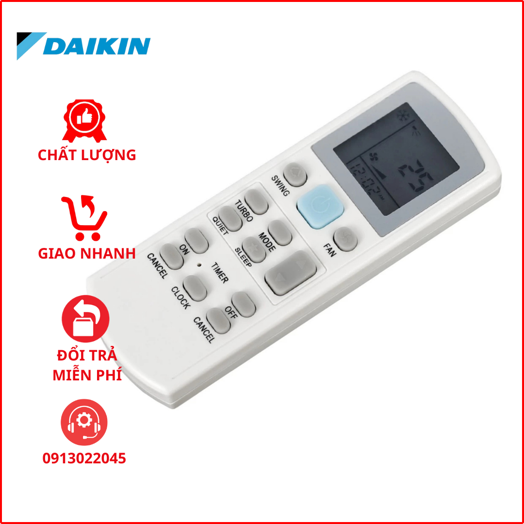 Điều khiển - Remote điều hòa máy lạnh Daikin (FTV Series).