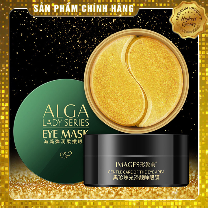Mặt nạ mắt 60 miếng IMAGES/ Miếng dán giảm thâm mắt/ Bọng mắt/ Dưỡng da quanh mắt/ Trị thâm mắt/ Mặt nạ đắp mắt tính chất vàng Collagen/ Mặt nạ cho mắt