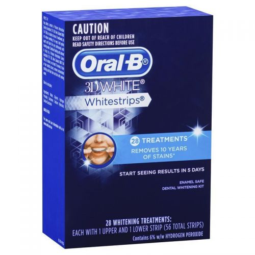 Miếng dán trắng răng Oral B 3D / Luxe White Whitening Strips hộp 28 miếng hoặc 56 miếng