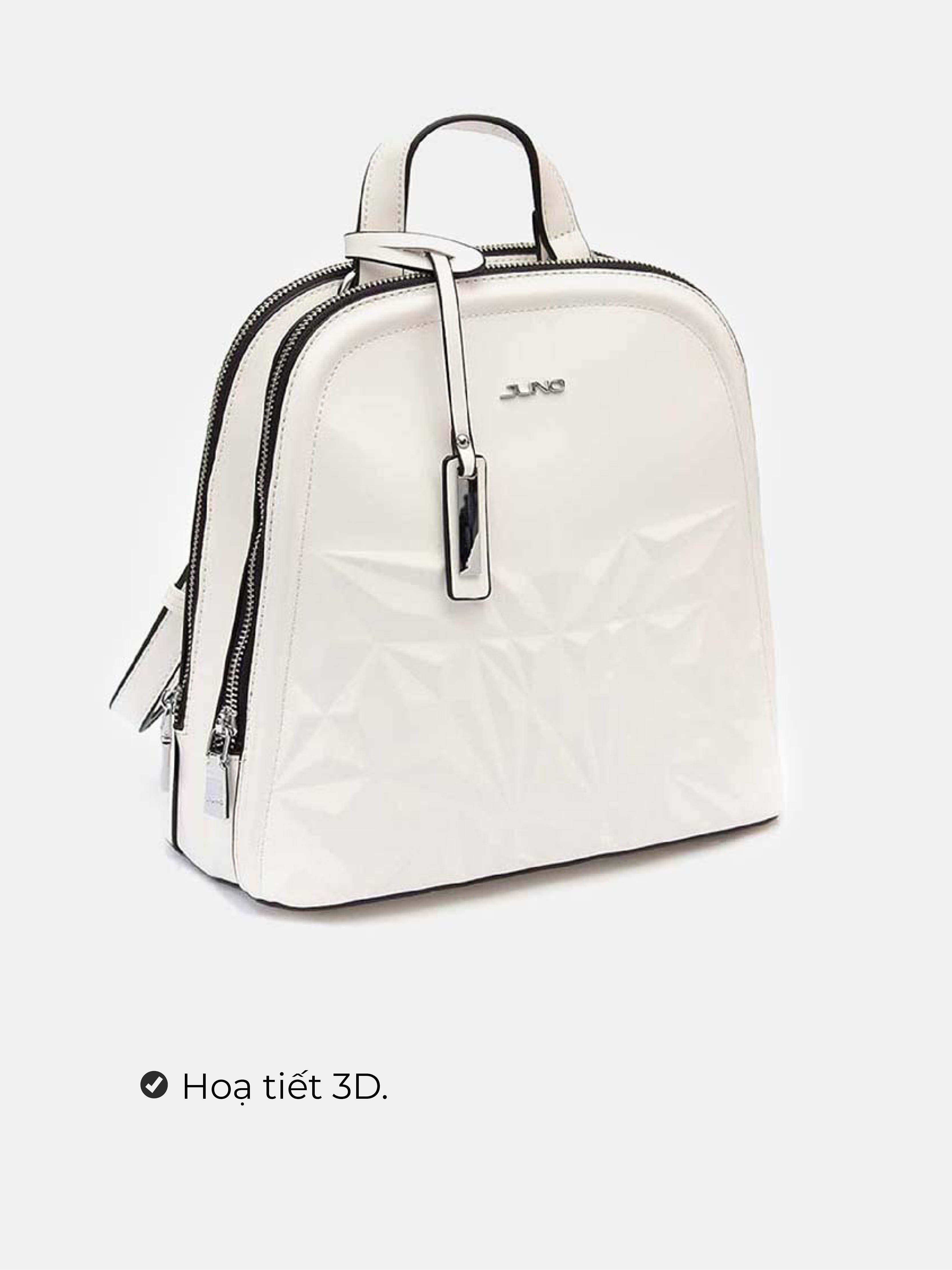 Balo Nữ Thời Trang JUNO Phom Đứng Hoạ Tiết 3D BL063