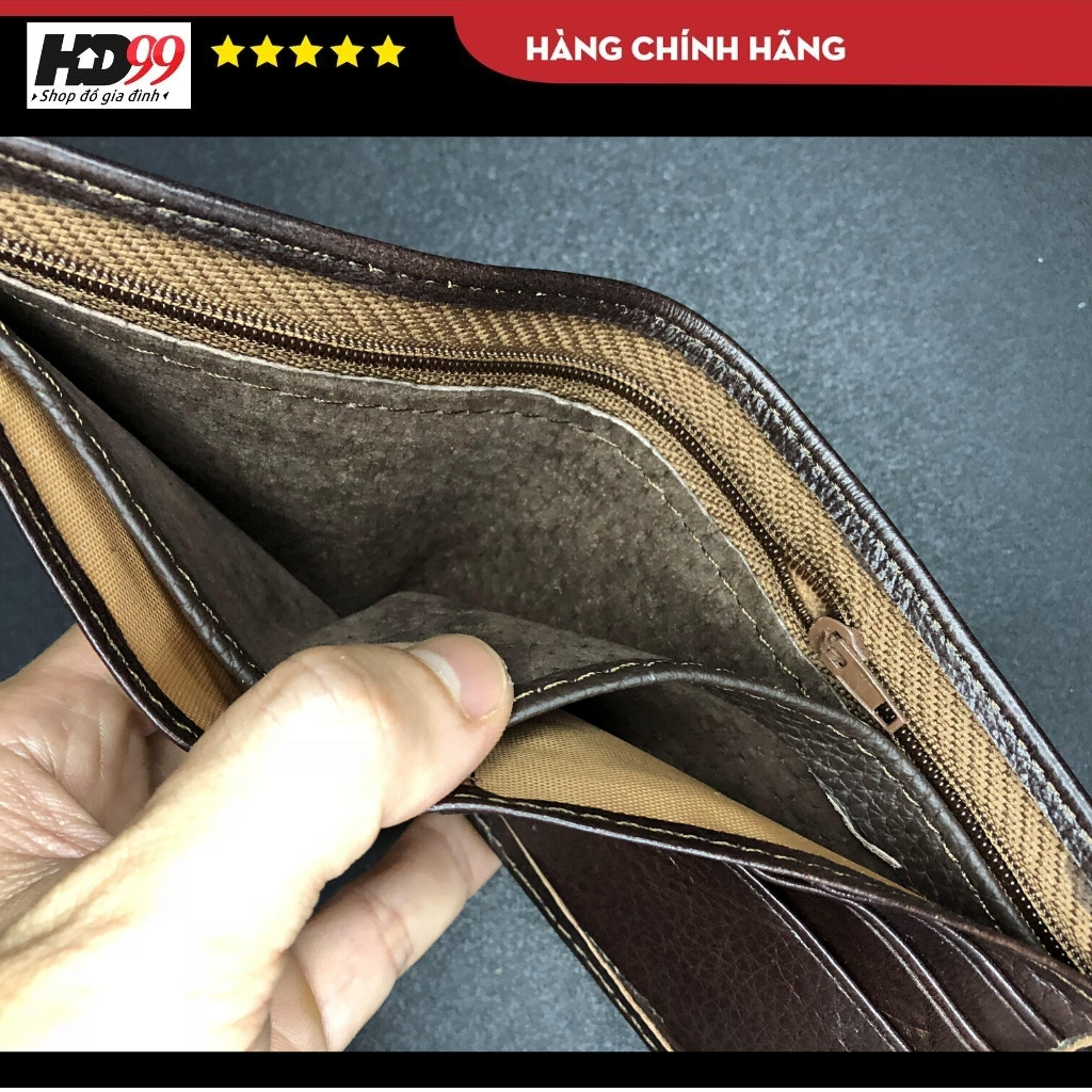 Ví Nam Da Bò Mini H2 Dáng Basic Chất liệu PU