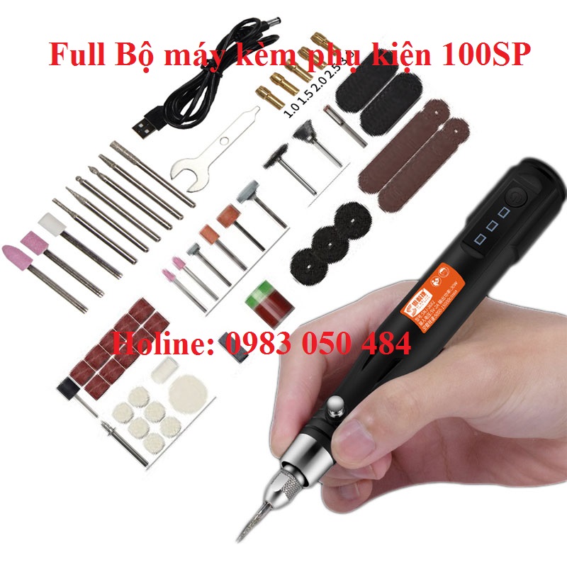 Máy khoan mini máy mài khắc cầm tay mini v682 - 105 - máy khoan mài cắt khắc đa năng - 3 tốc độ, bộ máy khoan mài cắt khắc mini tặng kèm bộ phụ kiện 100 món hoạt động bền bỉ,