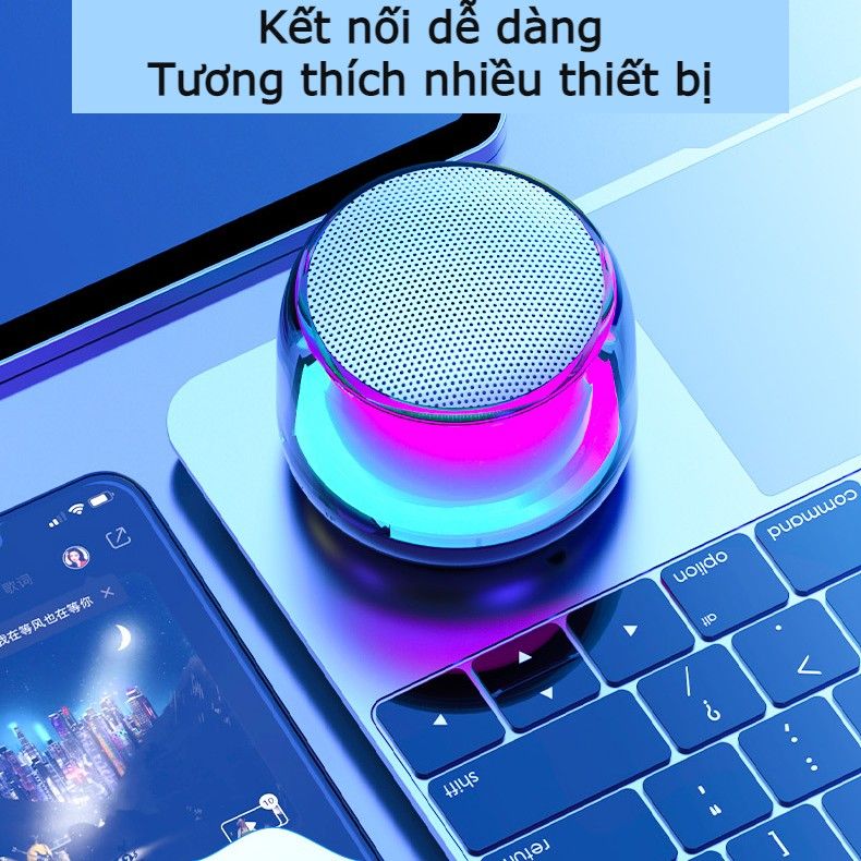 Loa bluetooth mini có đèn led S9, Loa blue tooth nhỏ gọn, loa bỏ túi bass mạnh, âm trầm cực chất, siêu sale giảm giá trong tháng
