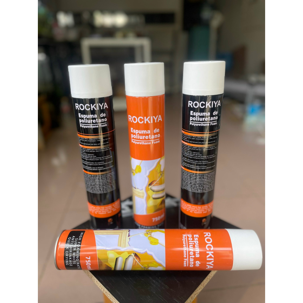 Keo bọt nở 750ml Malaisia, bình xịt bọt nở Rockiya