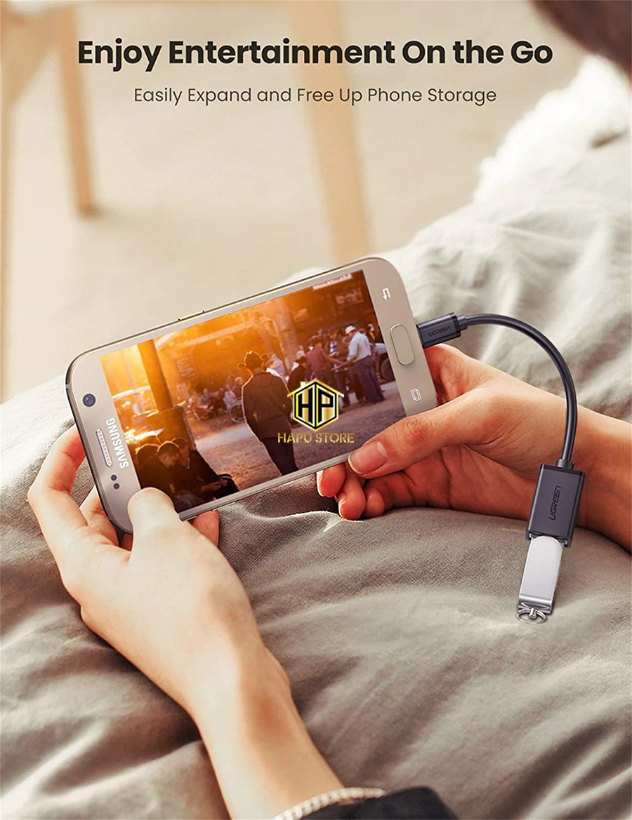 Cáp OTG USB To Micro USB Ugreen 10821 chính hãng - HapuStore