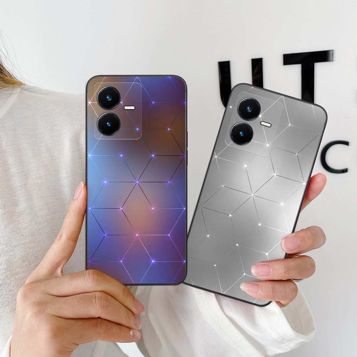 Ốp lưng điện thoại Vivo Y22s hình họa tiết thương hiệu thời trang caro LV cực đẹp, ốp cho nam, vỏ ốp lưng silicon rẻ bền đẹp