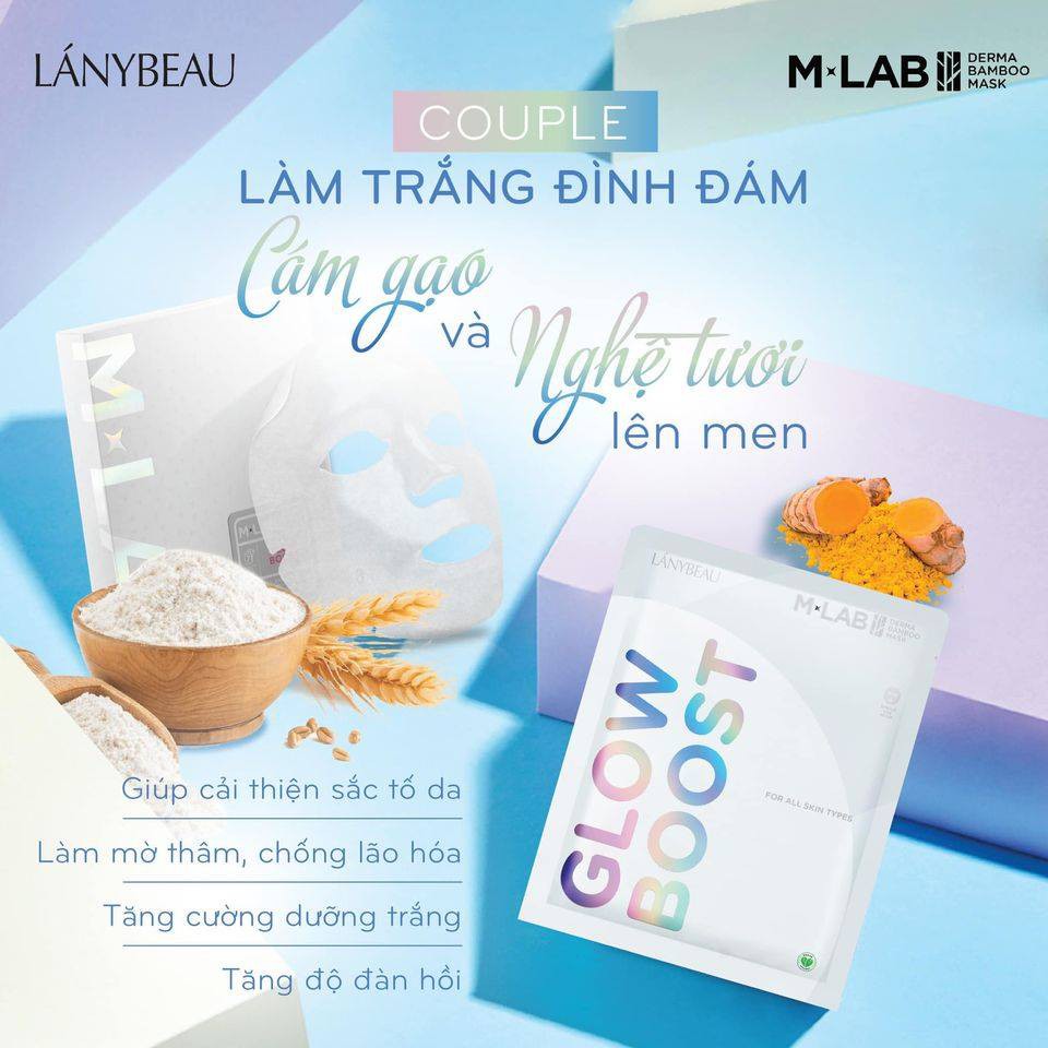 Mặt nạ tinh chất cám gạo, nghệ tươi, mặt nạ dưỡng trắng da