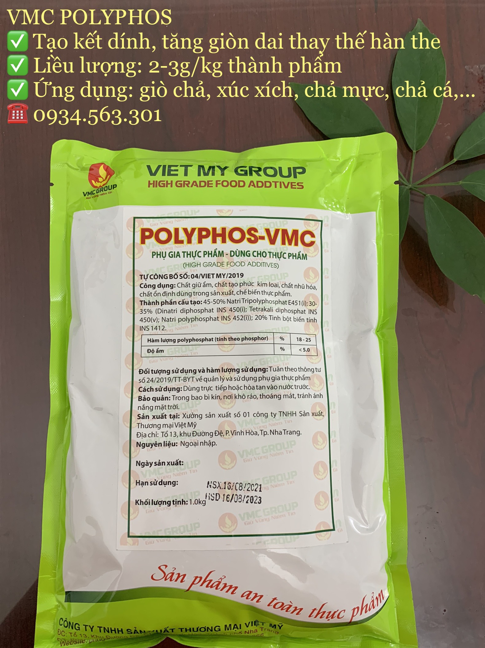 Polyphos-Phụ gia tạo giòn dai thay thế hàn the