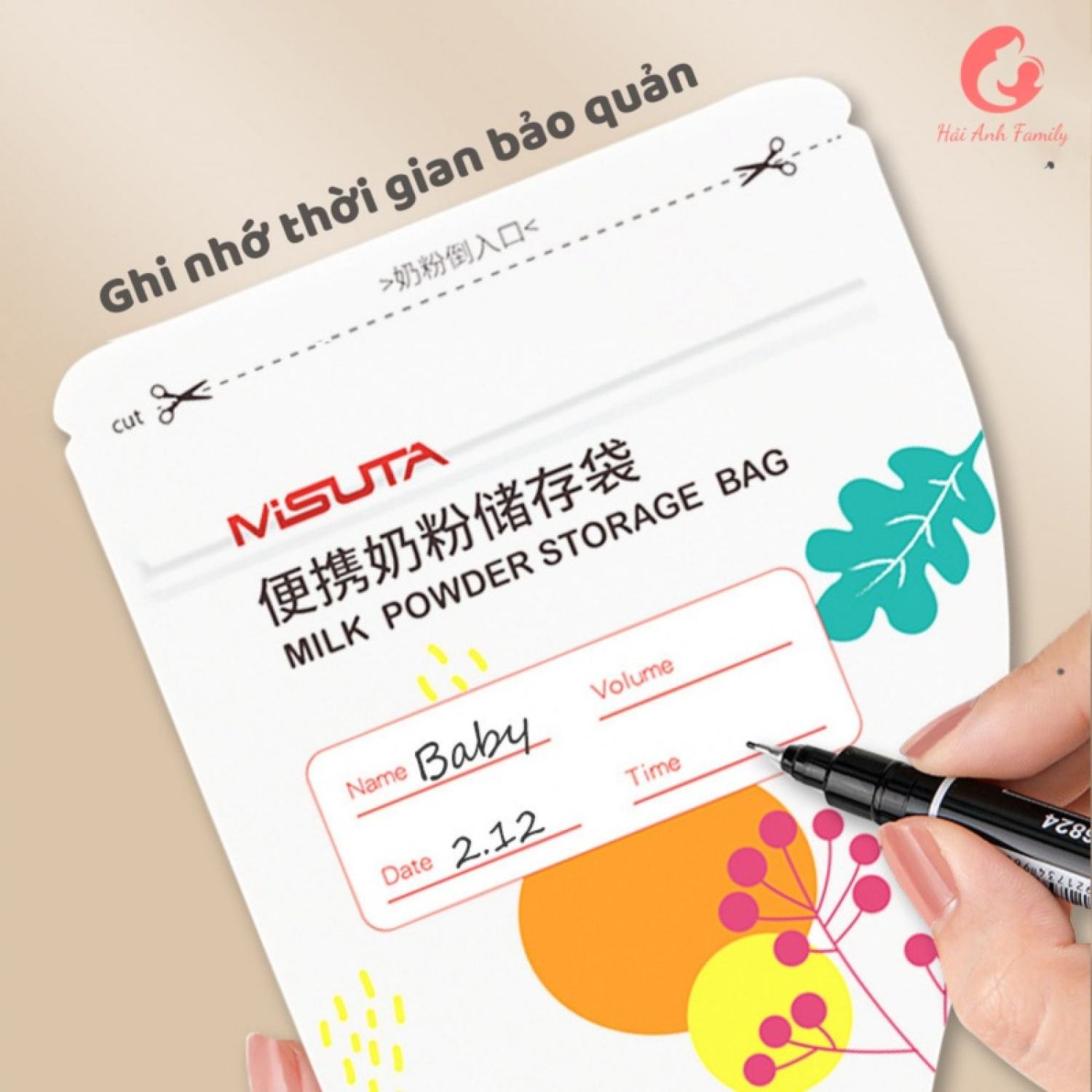 Túi đựng sữa bột Misuta, hộp 30 túi