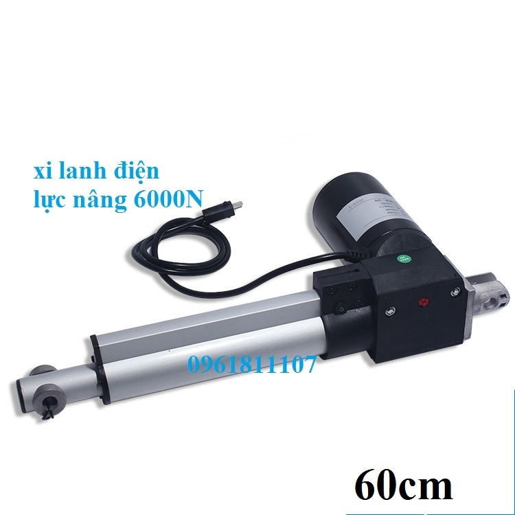 Xy lanh điện LX600 tải 600KG nâng 6000N 12V 24V, xi lanh điện 24v, xi lanh điện 12V, xy lanh điện 12V, ty điện 24V, ben điện, pittong điện