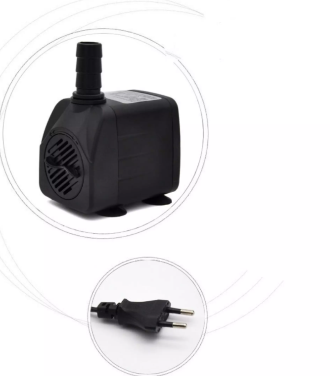 Máy Bơm Bể Cá Hòn Non Bộ Thác Nước 8W có 4 đèn led đổi màu