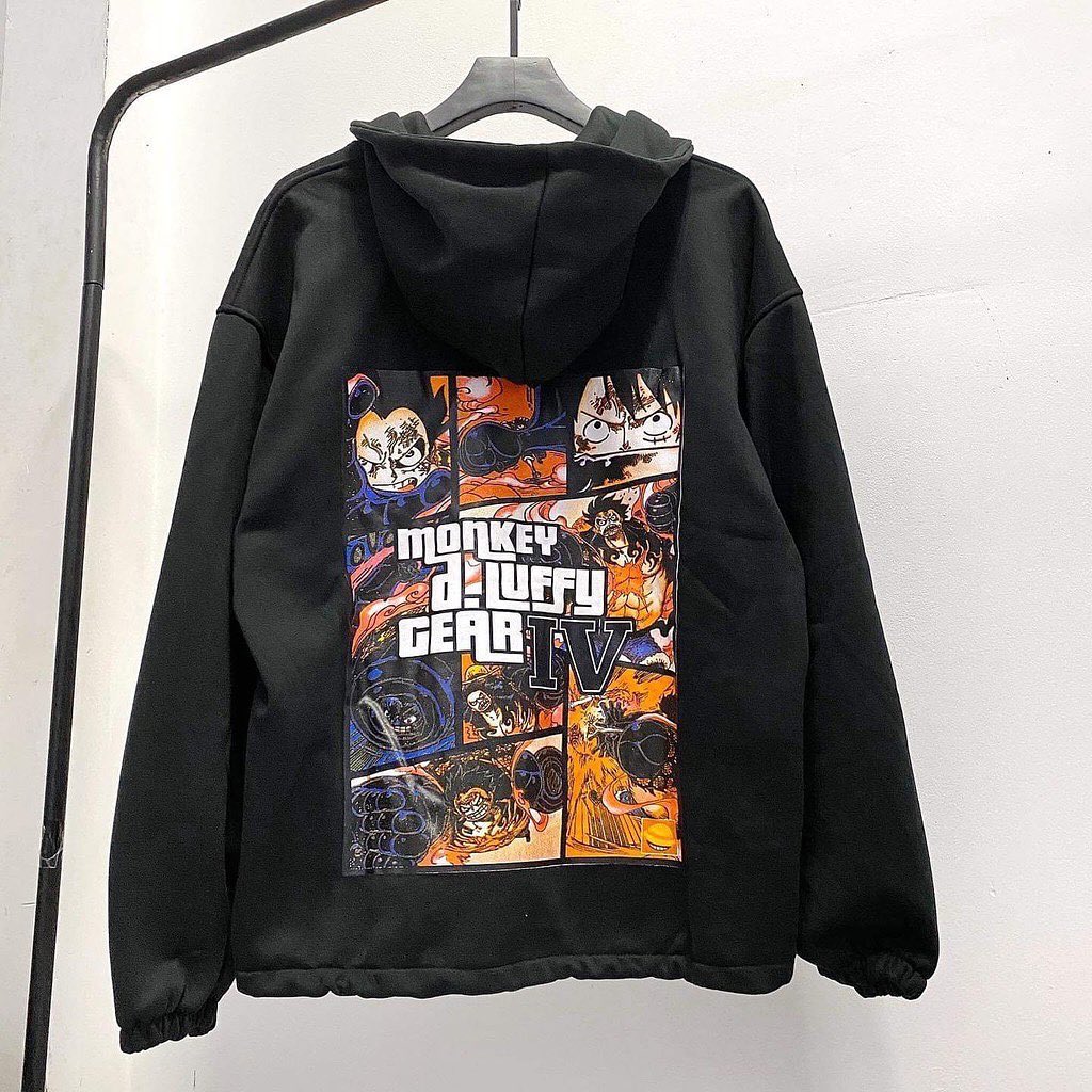 [HCM]ÁO KHOÁC NỈ LUFFY GEAR 4 UNISEX