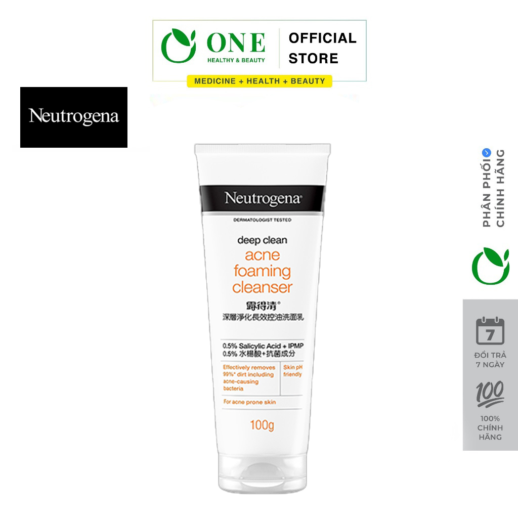 Sữa rửa mặt ngừa mụn Neutrogena Deep Clean Acne Foaming Cleanser 100g