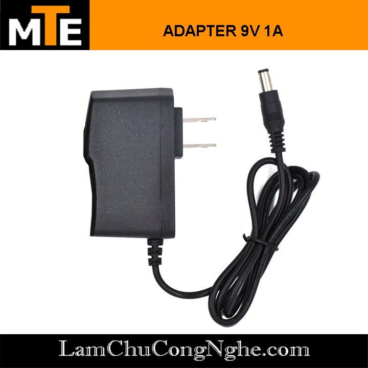 Nguồn adapter 9V 1A jack DC 5.5 x 2.1 mm