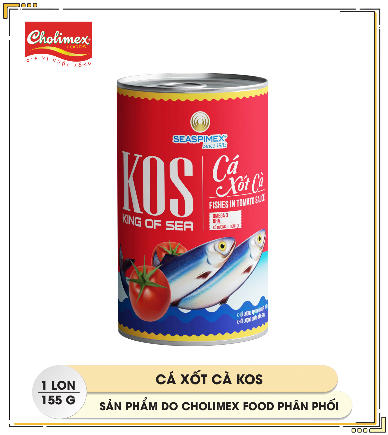 Cá xốt cà KOS Seaspimex 155g