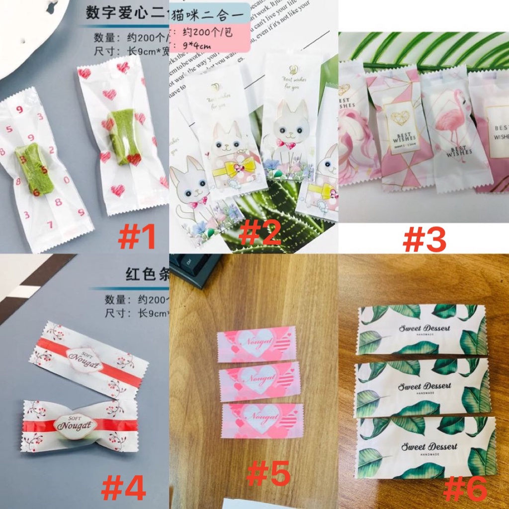 [Nhiều mẫu] túi đựng kẹo nougat 200 chiếc