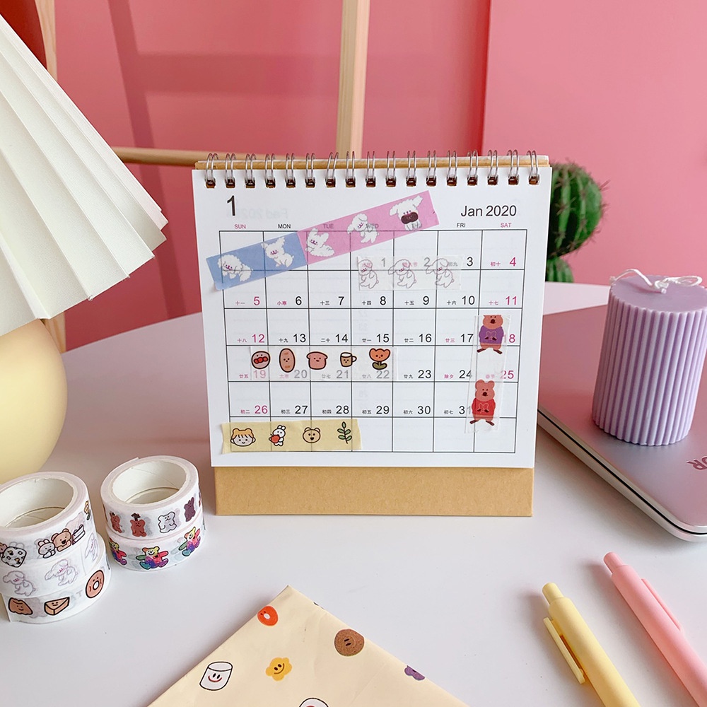 Cuộn Băng Keo Giấy Washi Dễ Thương HÀN QUỐC Trang Trí