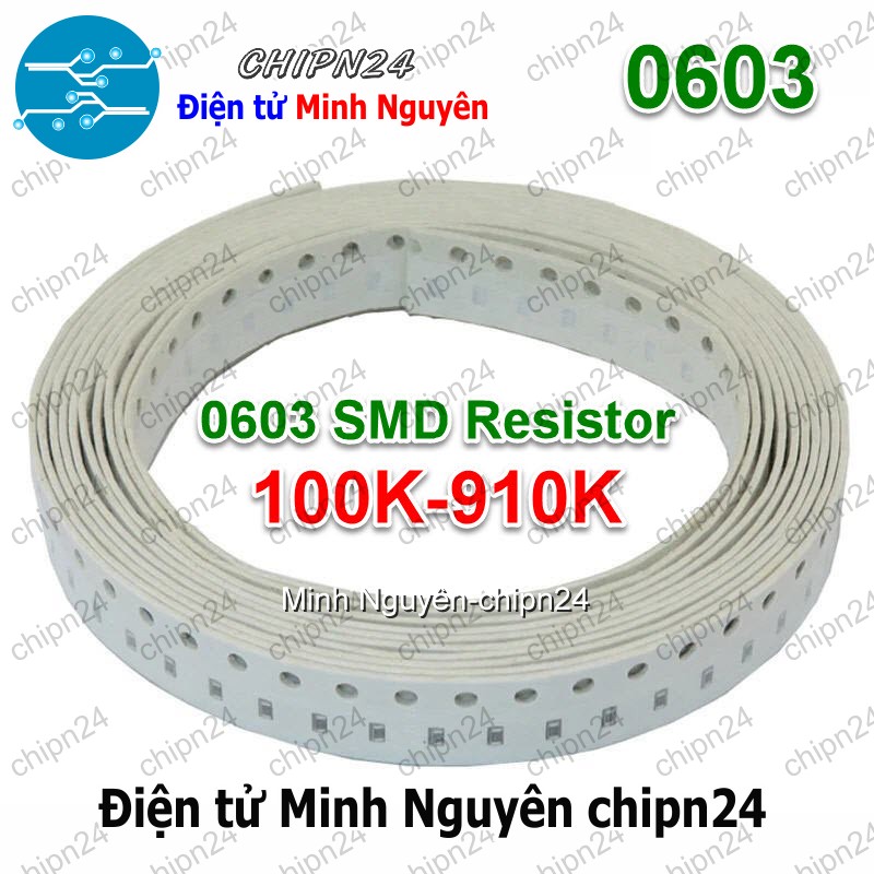 [50 con] (G47) Điện Trở dán SMD 0603 1% (1.6x0.8mm) (Từ 100K đến 820K) - [Chọn Loại] - HHH.00392