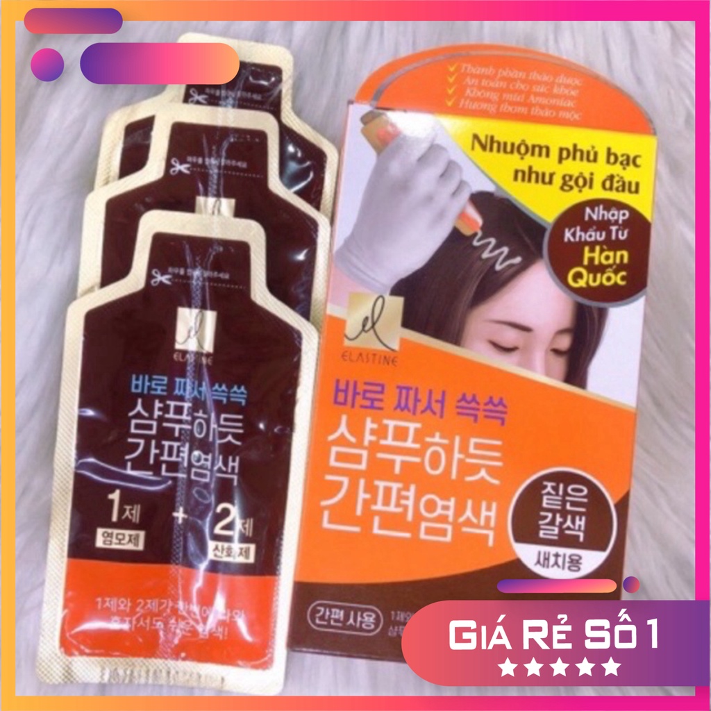 Chính hãng Gội là đen- gội là nâu Elastine thảo dược Hàn Quốc