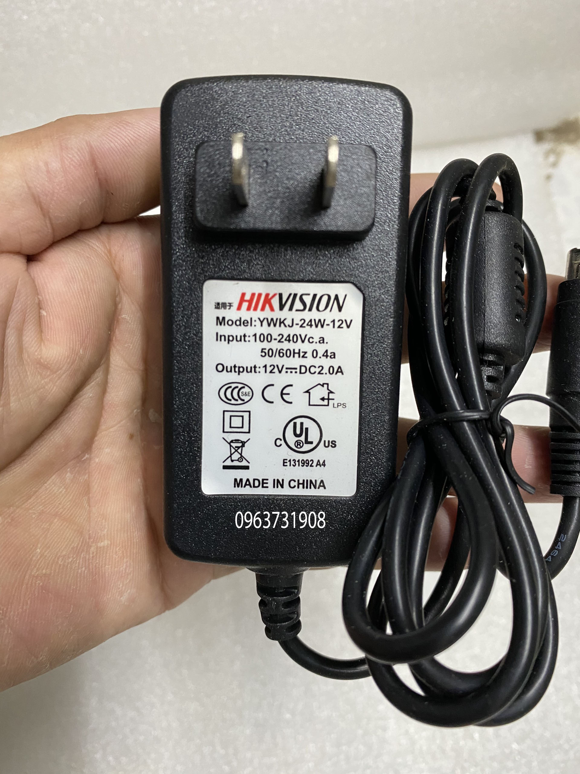 Adapter nguồn 12v đầu ghi camera Hikvison
