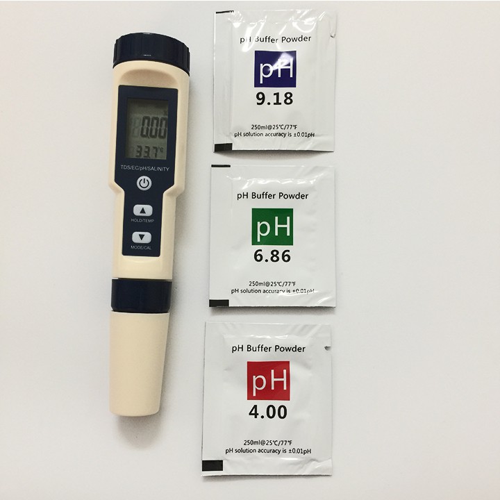 [HCM]Máy đo độ mặn - pH - nhiệt độ - TDS - EC của nước 5 In 1
