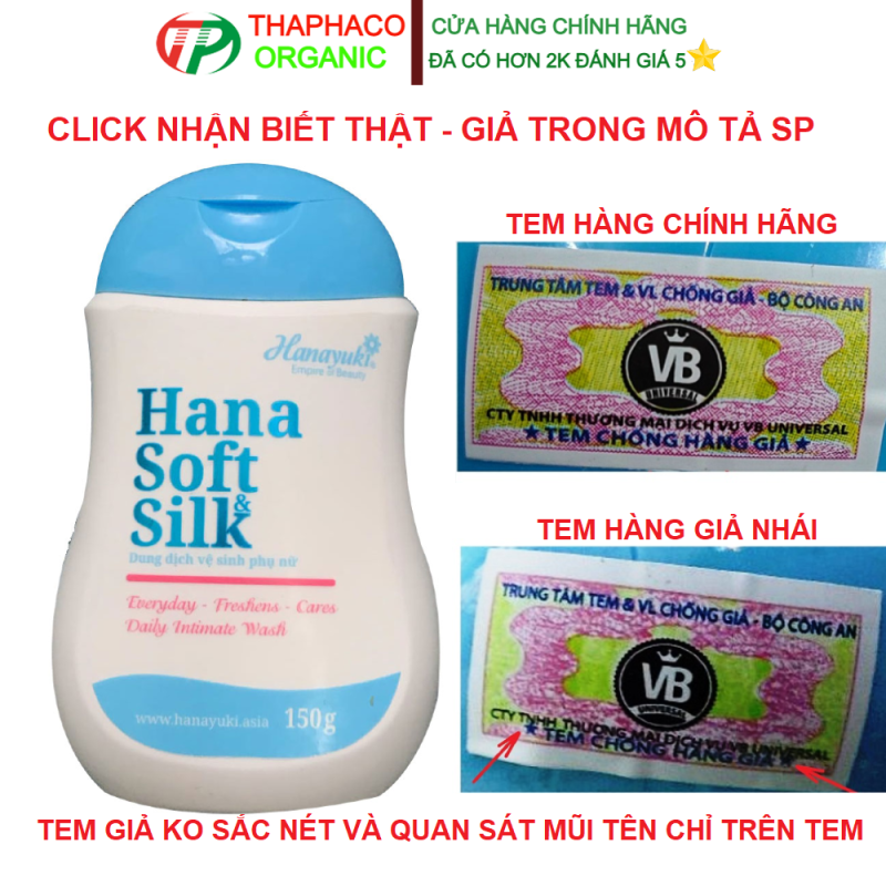 Hana Soft Silk Chính Hãng Chai 150gr Date 2023 - Dung Dịch Vệ Sinh Hanayuki - Dung Dịch Vệ Sinh Phụ Nữ Hanayuki